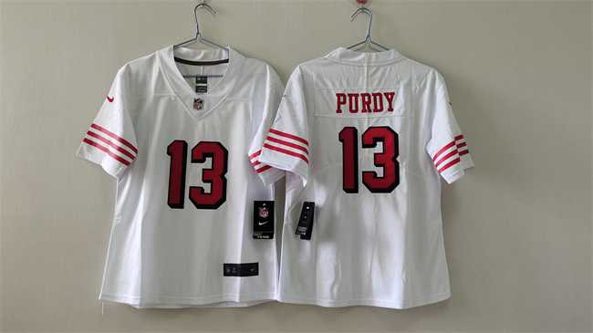 Women's San Francisco 49ers #13 Brock Purdy White 2nd Alternate Stitched Jersey,We sell and wholesale Women's San Francisco 49ers #13 Brock Purdy White 2nd Alternate Stitched Jersey on line form chian!